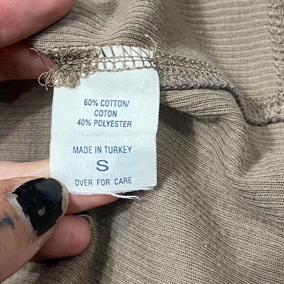 Vintage Y2K Abercrombie & Fitch Coquette Boho Lace Cream Ribbed Tank Top - Picture 8 of 8